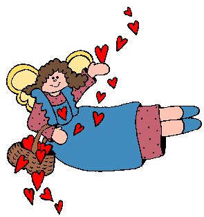 angel throwing hearts