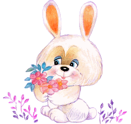 rabbit/flowers
