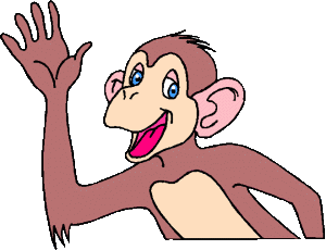 monkey waving