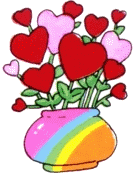 vase of hearts