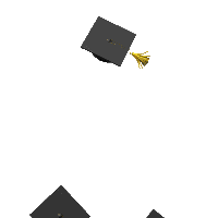 caps flying in air
