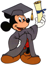 Mickey/cap & gown