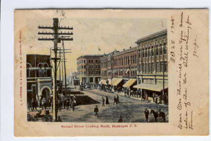 Second Strret Looking North; Muskogee, Indian Territory