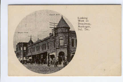 Looking West On Broadway; Muskogee Indian Territory