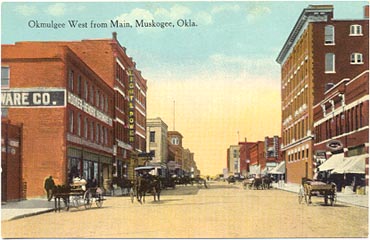 Okmulgee Street West from Main St