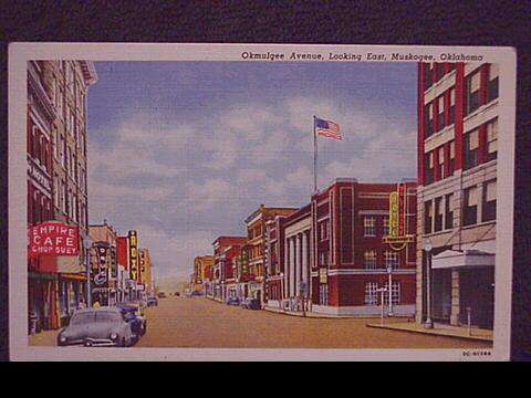 Okmulgee Ave Looking East, Muskogee, Okla