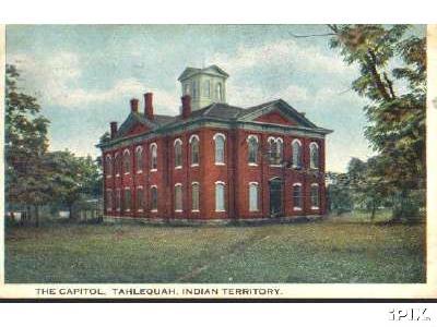 Tahlequah, Okla, Capitol Indian Territory, 1907