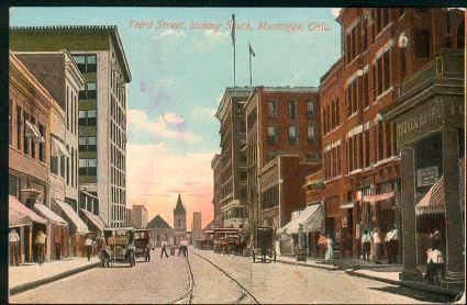 Third Street Looking South&nbsp; Muskogee, Okla