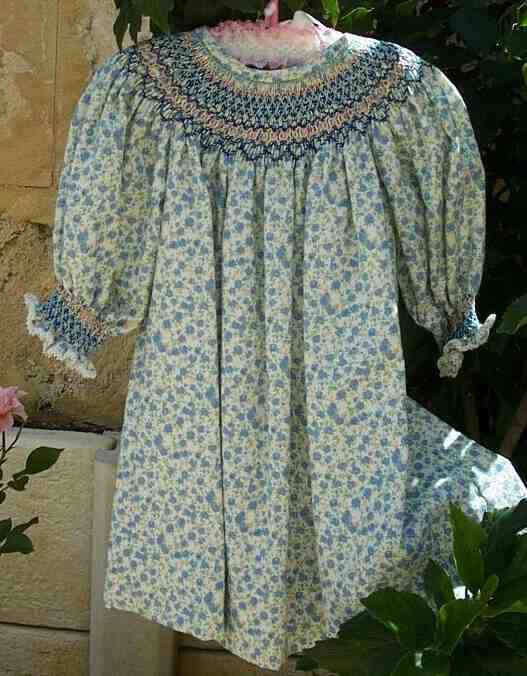 Smocked, winter bishop dress