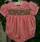 newborn, smocked rompers