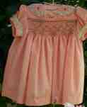 smocked, embroidered, beaded baby dress