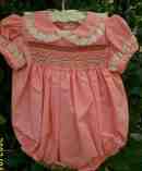 Smocked baby or toddler rompers