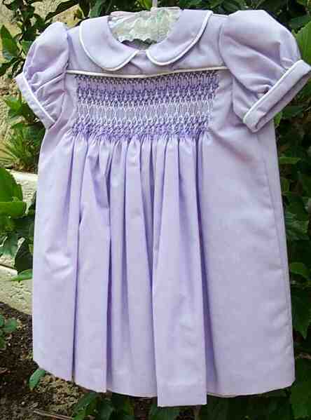 Lilac, smocked dress