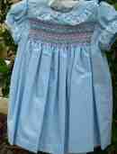 Smocked, embroidered, beaded toddler dress