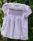 Smocked, embroidered toddler dress