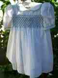 Smocked, beaded, embroidered dress