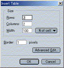 Insert Table