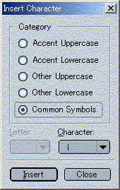 Insert Character
