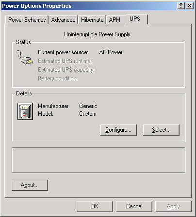 ups power options