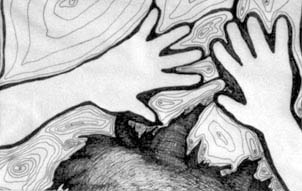 Reflux Tinta sobre papiro ink on parchment paper