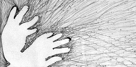 RefluxII Tinta sobre papiro-ink on parchment paper