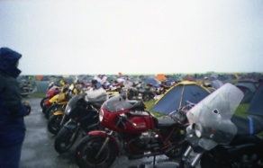 Bikes and tents in freezing rain... must be the Dragon then! ('cos it's not Knockhill)