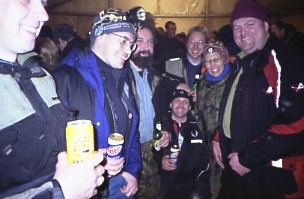 The Chaps demonstrate what a sober and serious business this rallying thing is...