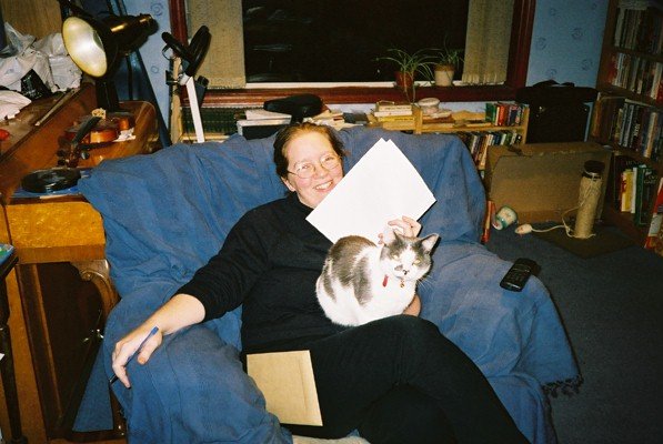My partner Sandra and "the boss", well he thinks he is anyway :)