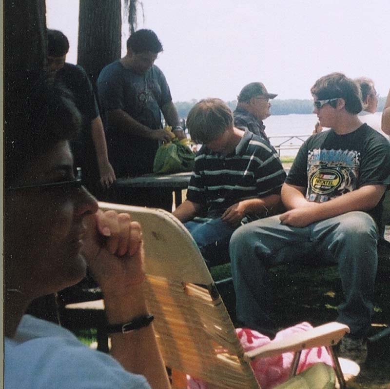 Lynn C, Cas S, Mitchell H, William A. waiting to eat