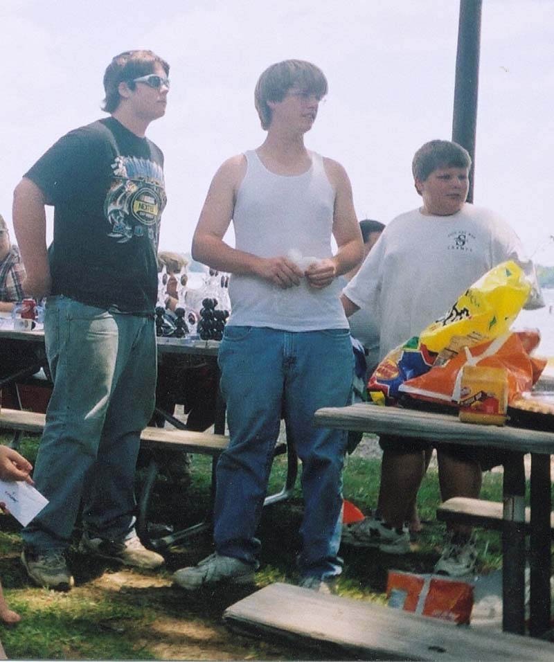 William A, Mitchell H, Dalton B, looking everything over.