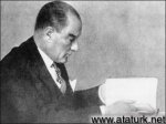 �zmir Ziraat Bankas�'nda tar�m kredilerini incelerken (31 Ocak 1931)
