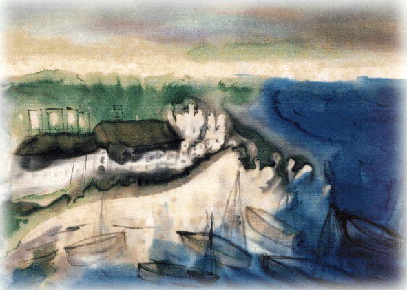 Peinture sur soie par Marie Dupr�