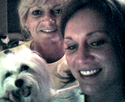 this is my maltese, my mom, and me