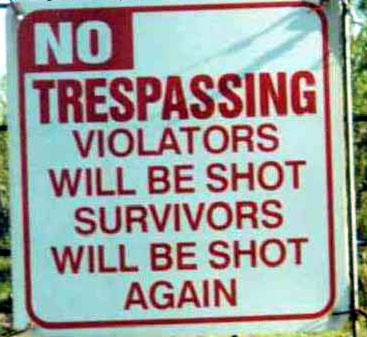 trespassing