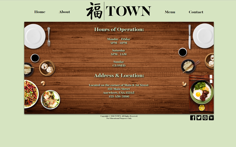 TOWN Website Design