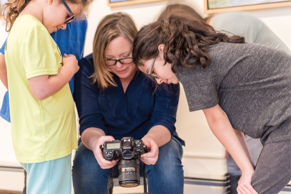 Amy teaching a photography class for children at Unison Arts in New Paltz, NY