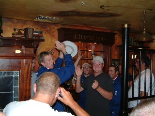 eng players join in singing