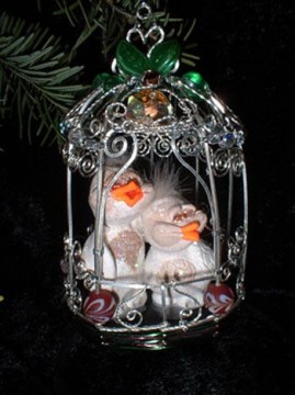 Two TurtleDoves in A Silver Cage!