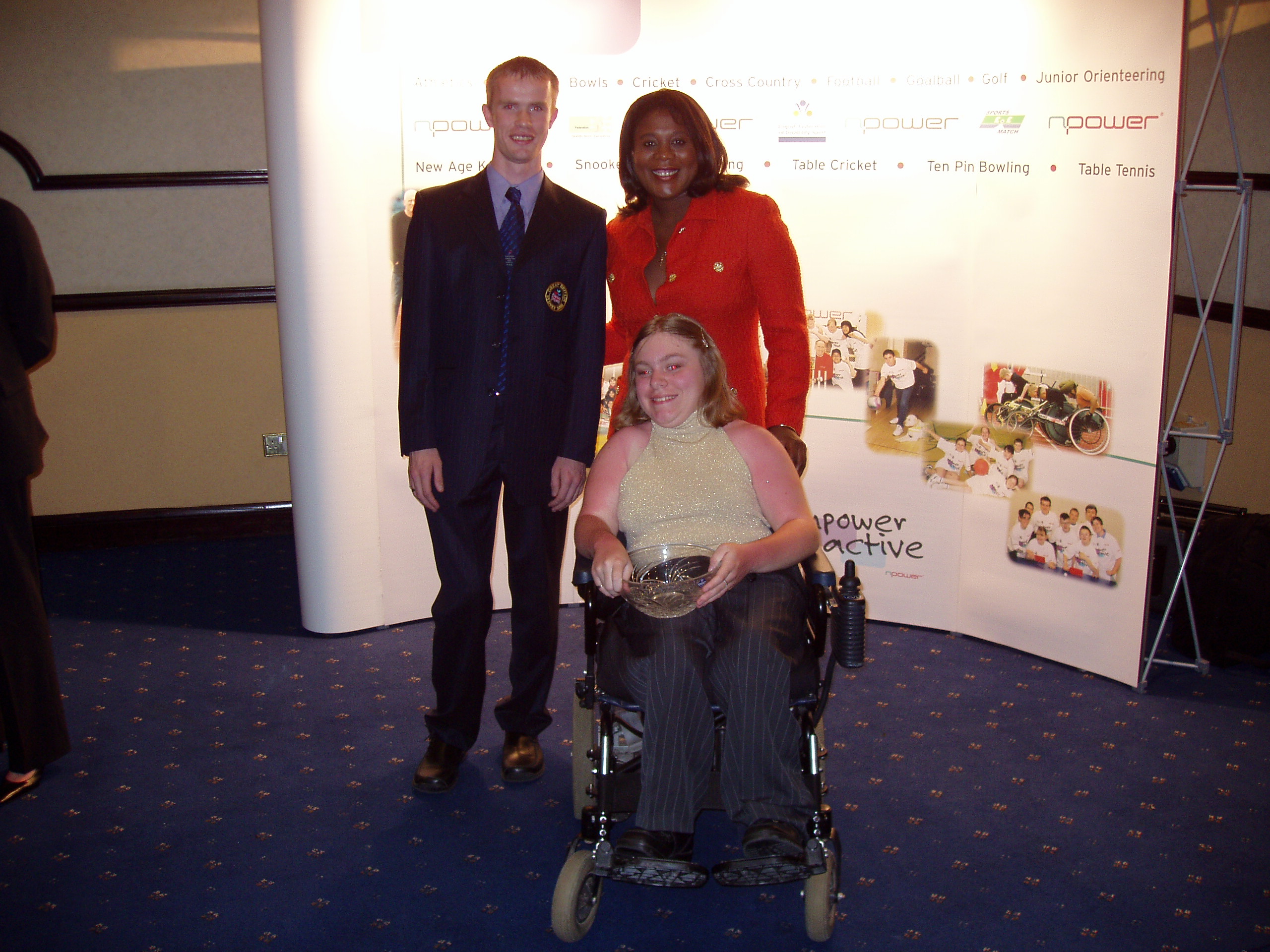 Sportswoman of the Year 2004, Leanna Horne along with Sportsman, Richard White and athlete Tessa Sanderson 