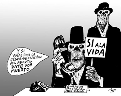 "Amenazas", cartón de Helioflores en EL CHAMUCO