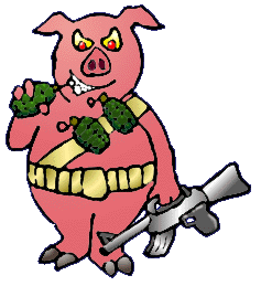 Pig with bazooka