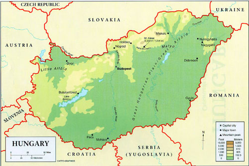 Map of Hungary