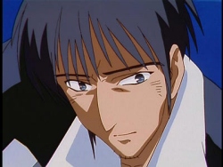 Wolfwood looking sad.