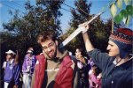 Queen's Homecoming!
Dean get's stabbed with
the awesome duct-tape sword!