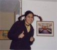 Sonia shows off
her new, awesome hair-do