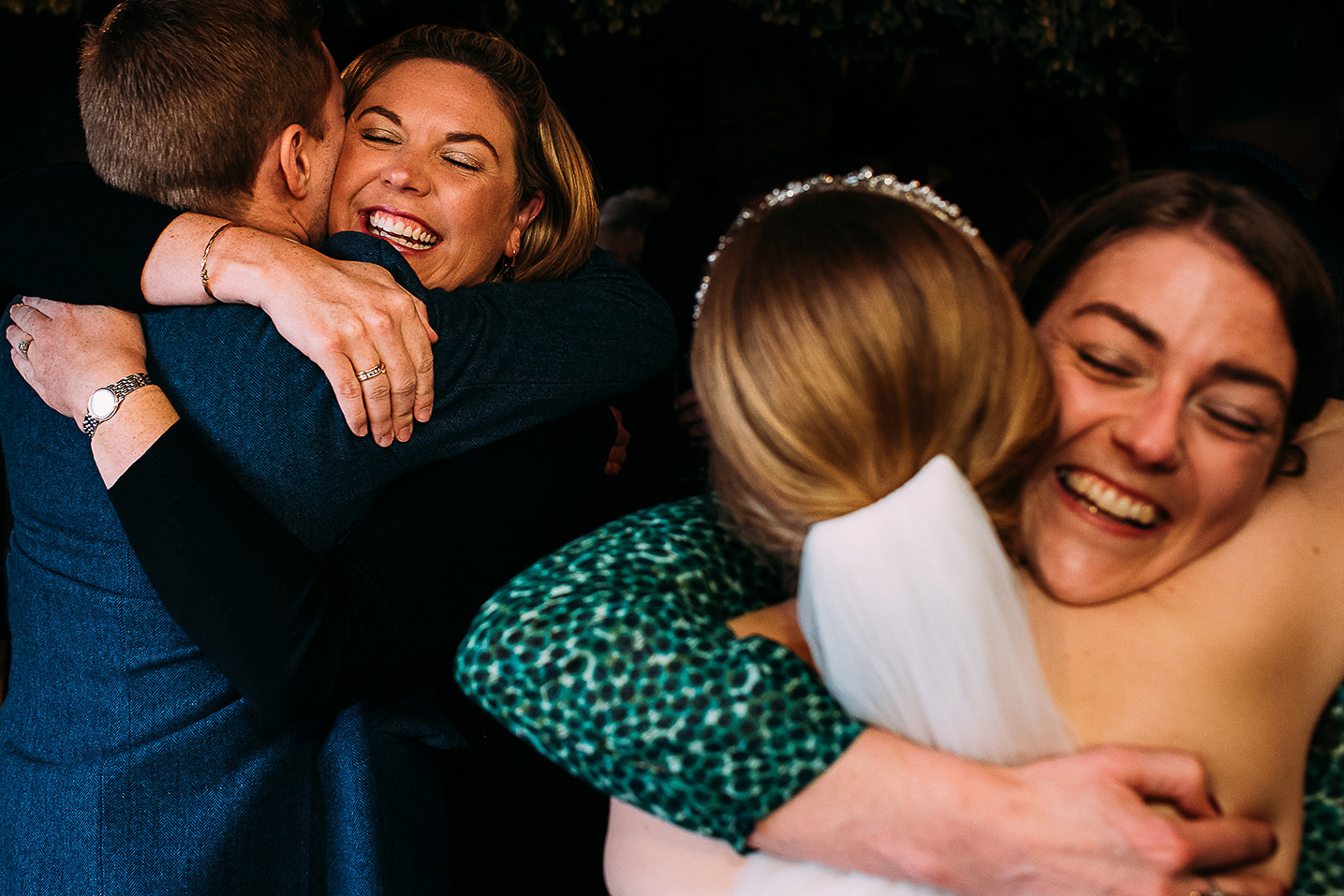 Hugs after ceremony