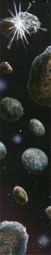 asteroids in space