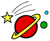 Large Planet in space