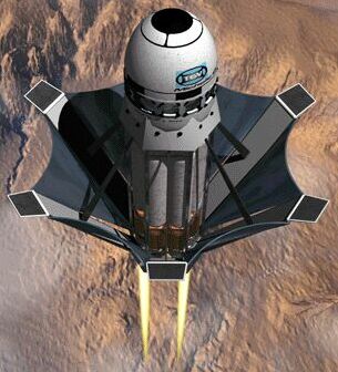 Michelle B with the dive brake opened during re-entry(27.1 KB)
