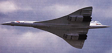 The Concorde banking showing it's magnificant wings - 17.4 KB
